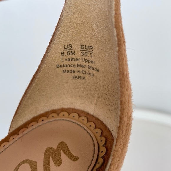 SAM EDELMAN Yaria Suede studded block heel open toe Sandals Womens size 6.5 - Picture 13 of 16